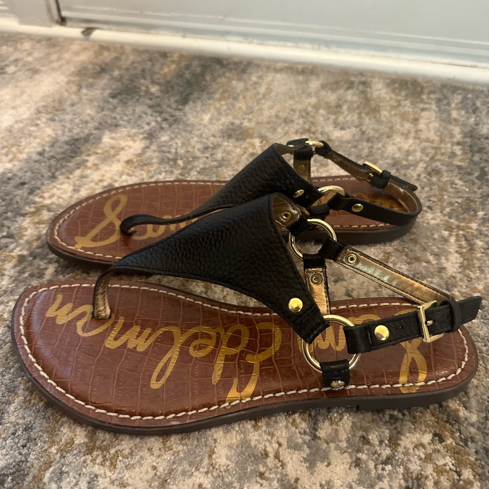 Sam Edelman Black and Brown Sandals